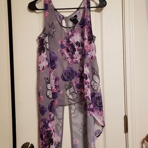 NWOTFloral Skull Top